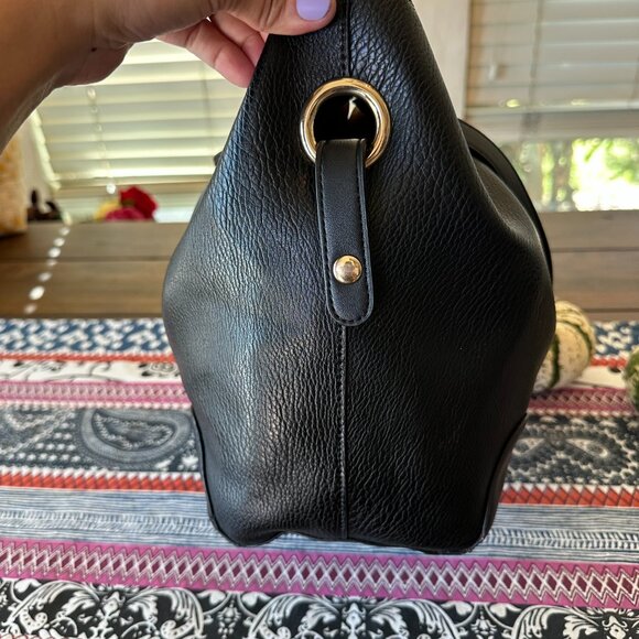 Sondra Roberts 'Squared' Faux Leather Tote Black, EUC - Picture 6 of 11